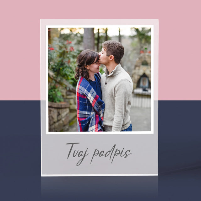 Fotografia A Podpis: Tvoja Fotografia A Podpis - Akrylový Blok (Vertikálne)