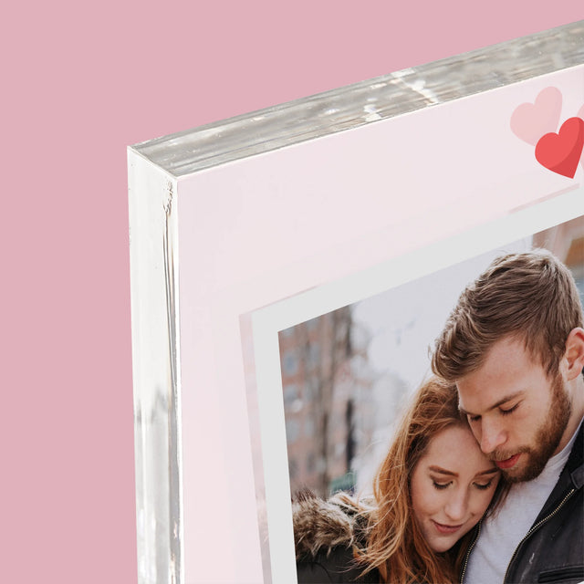 Fotografia A Podpis: Milujem Ťa Fotografia - Akrylový Blok (Vertikálne)