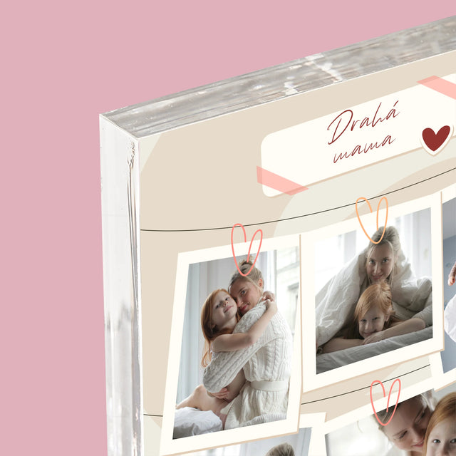 Fotokoláž: Ľúbim Ťa Mama Fotografie - Akrylový Blok (Vertikálne)