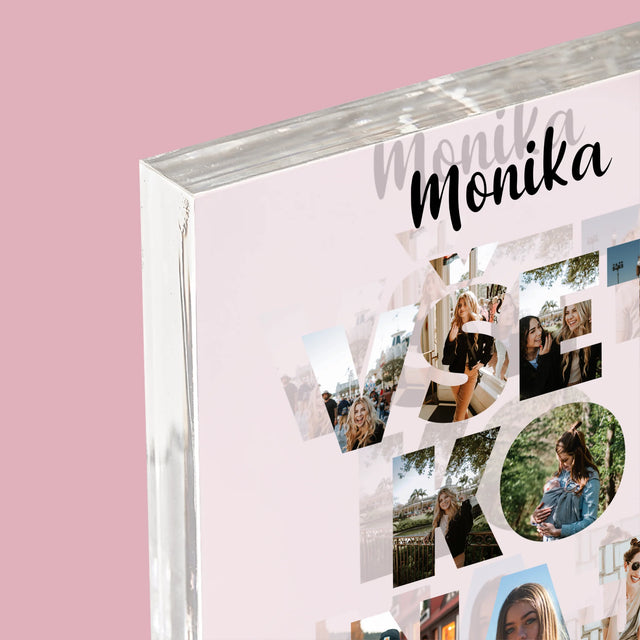 Slovo Z Fotografií: Všetko Najlepšie Z Tvojich Fotografií - Akrylový Blok (Vertikálne)