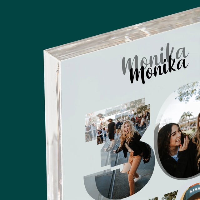 Slovo Z Fotografií: 30 Rokov Z Tvojich Fotografií - Akrylový Blok (Vertikálne)