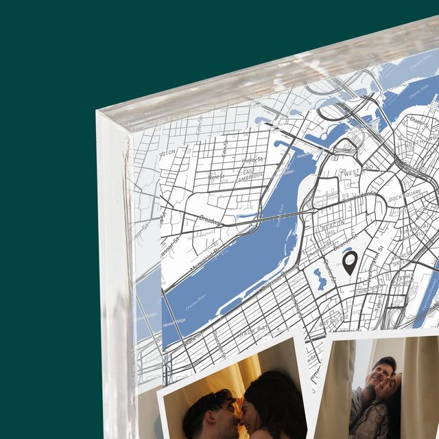 Mapa Mesta: Mapa Mesta: Kde Sa To Začalo - Akrylový Blok (Vertikálne)