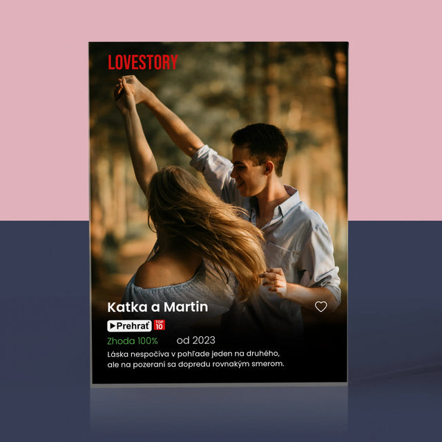 Fotografia A Podpis: Plagát Netflix - Akrylový Blok (Vertikálne)