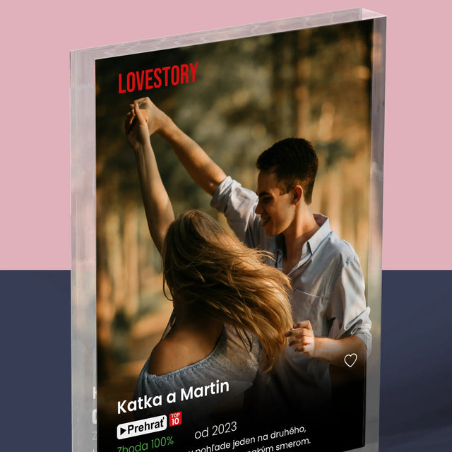 Fotografia A Podpis: Plagát Netflix - Akrylový Blok (Vertikálne)