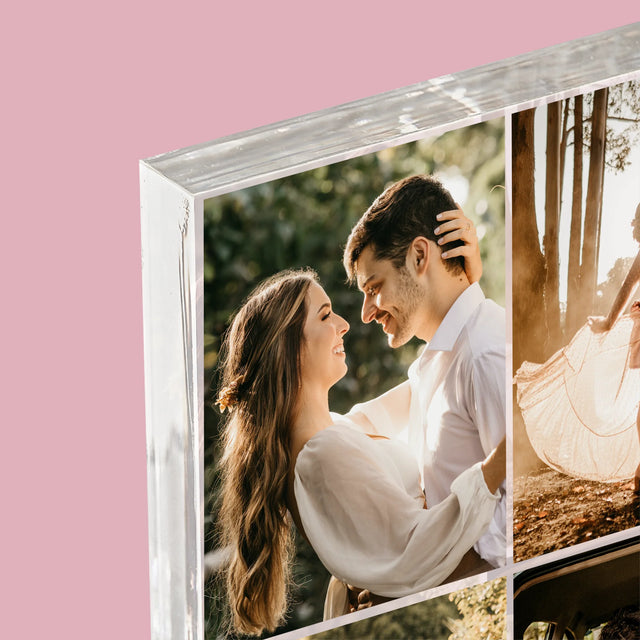 Fotokoláž: 4 Fotografie - Akrylový Blok (Vertikálne)