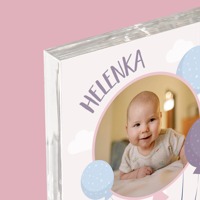 Údaje Narodenia Dieťaťa: Narodenie Dieťaťa Sloník - Akrylový Blok (Vertikálne)