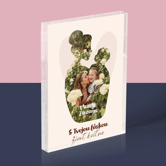 Tvar Z Fotografií: Tvoja Láska - Akrylový Blok (Vertikálne)
