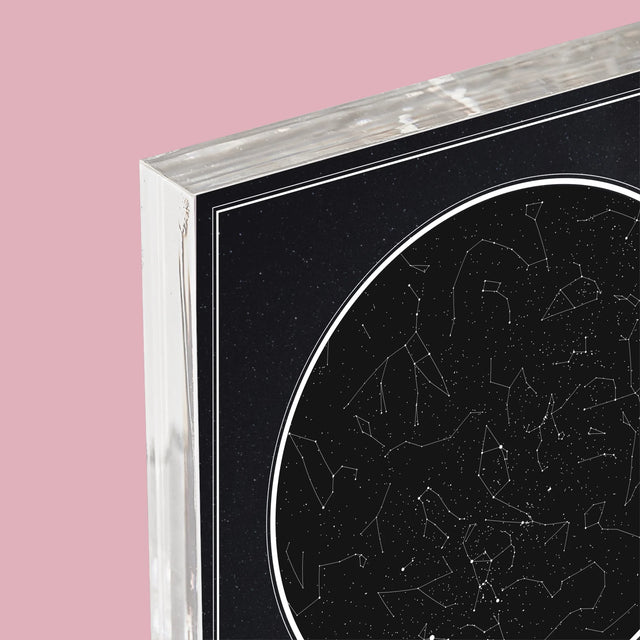 Mapa Hviezd: Mapa Hviezd: Pre Zamilovaných - Akrylový Blok (Vertikálne)