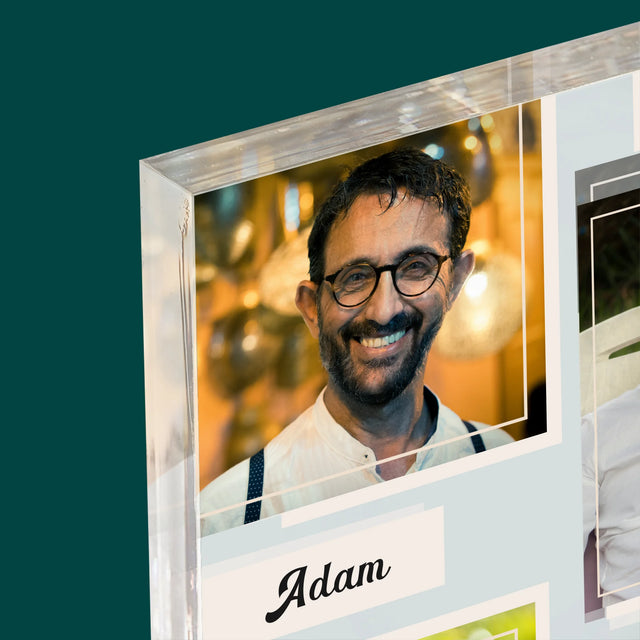 Fotokoláž: Život Sa Začína Po 50 - Akrylový Blok (Vertikálne)