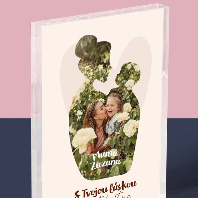 Tvar Z Fotografií: Tvoja Láska - Akrylový Blok (Vertikálne)