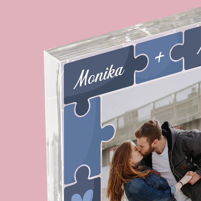 Fotografia A Podpis: Puzzle + Fotografia - Akrylový Blok (Vertikálne)