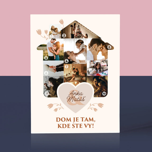 Tvar Z Fotografií: Rodinný Dom - Akrylový Blok (Vertikálne)