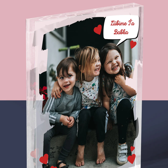 Fotografia A Podpis: Pre Milovanú Babku - Akrylový Blok (Vertikálne)