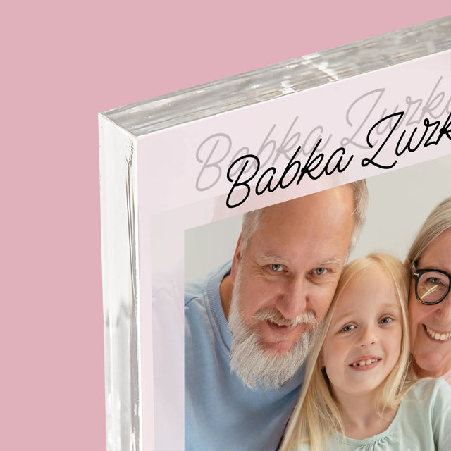 Fotografia A Podpis: Poďakovanie Pre Starých Rodičov - Akrylový Blok (Vertikálne)