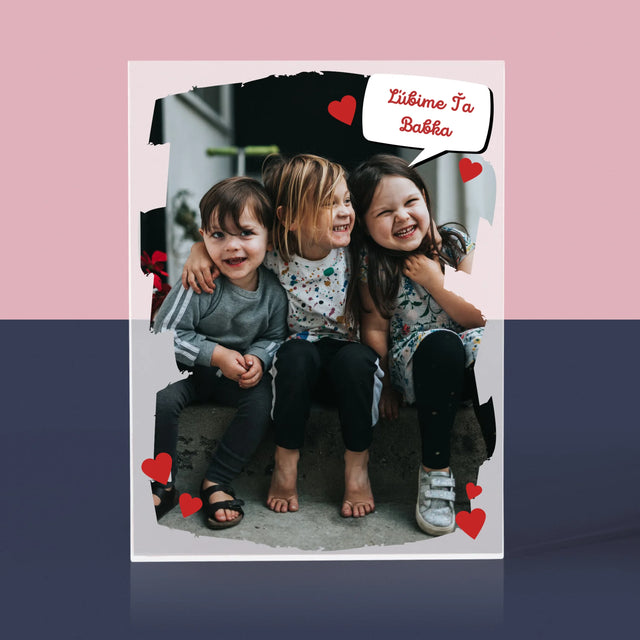 Fotografia A Podpis: Pre Milovanú Babku - Akrylový Blok (Vertikálne)