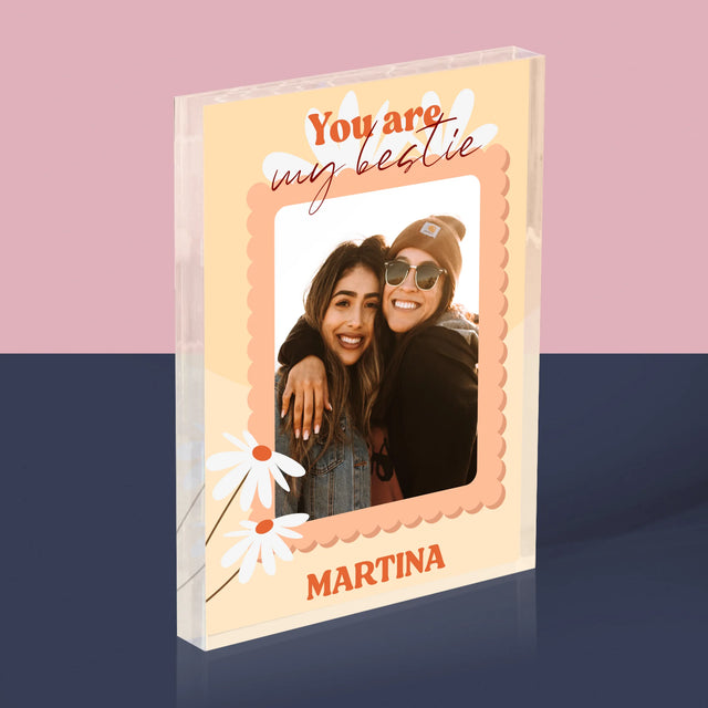 Fotokoláž: Fotografia Besties - Akrylový Blok (Vertikálne)