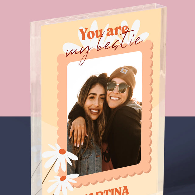 Fotokoláž: Fotografia Besties - Akrylový Blok (Vertikálne)