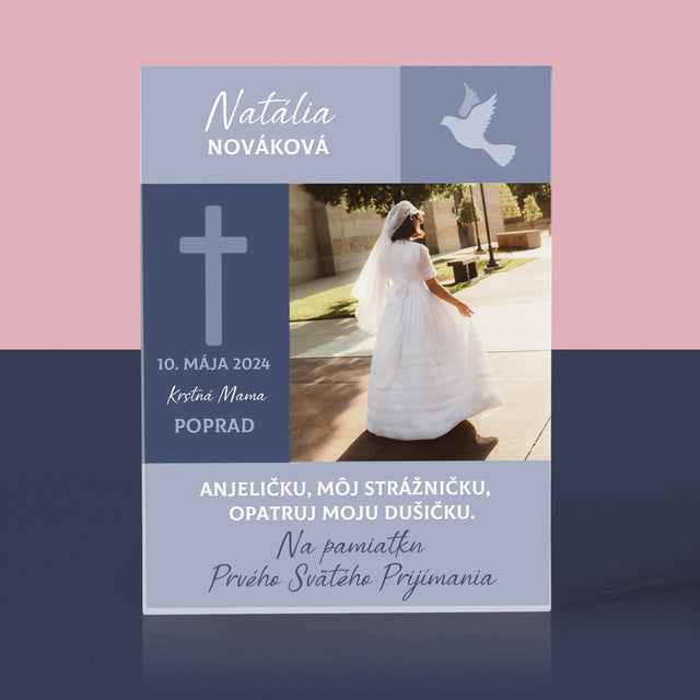 Fotografia A Podpis: Strážny Anjel 1. Sv Príjimanie - Akrylový Blok (Vertikálne)