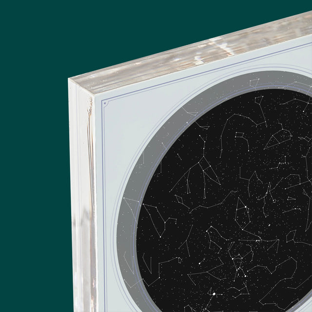 Mapa Hviezd: Mapa Hviezd: Pod Hviezdami - Akrylový Blok (Vertikálne)