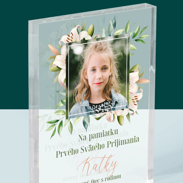 Fotografia A Podpis: Na Pamiatku 1. Sv Prijímania - Akrylový Blok (Vertikálne)