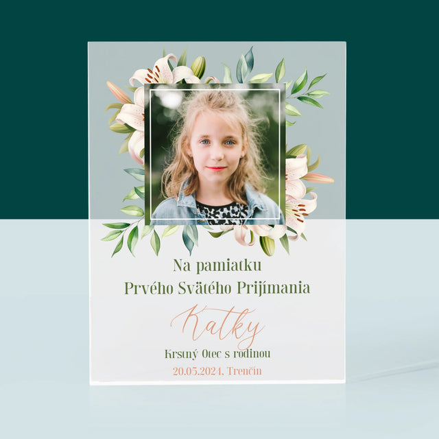 Fotografia A Podpis: Na Pamiatku 1. Sv Prijímania - Akrylový Blok (Vertikálne)