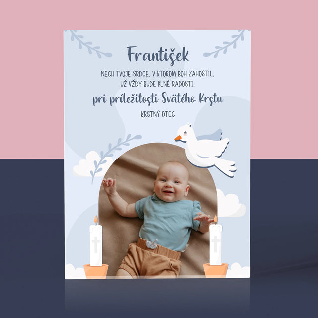 Fotografia A Podpis: Pri Príležitosti Svätého Krstu - Akrylový Blok (Vertikálne)