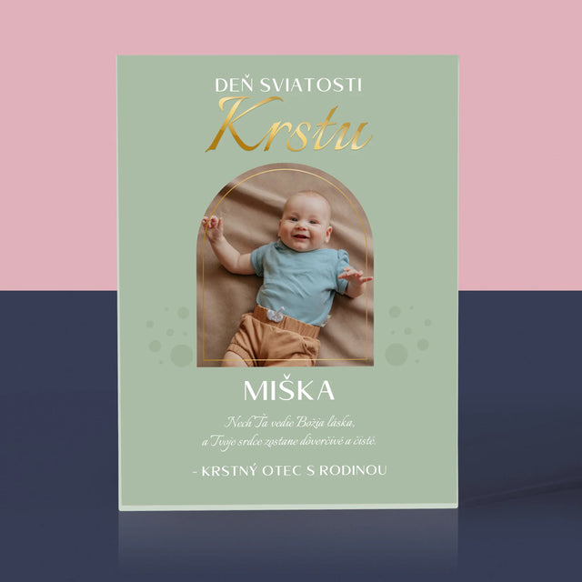 Fotografia A Podpis: Sviatosť Krstu - Akrylový Blok (Vertikálne)