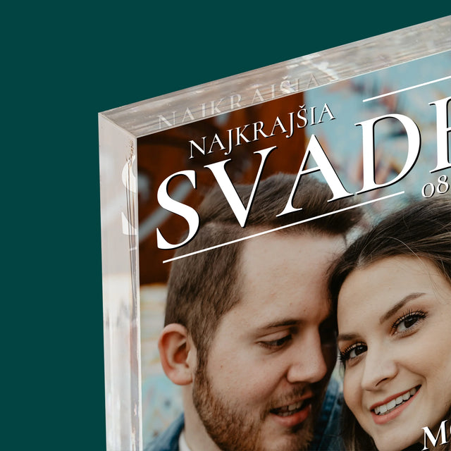 Obálka Časopisu: Najkrajšia Svadba - Akrylový Blok (Vertikálne)