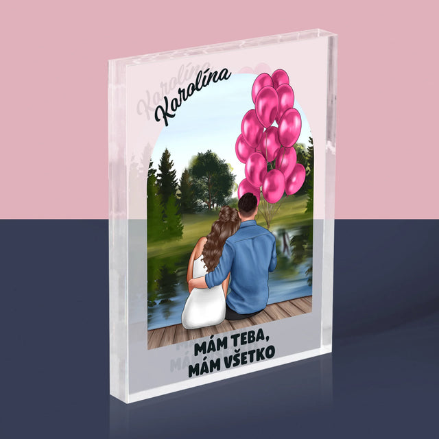 Tvorenie Postavy: Ona A On - Akrylový Blok (Vertikálne)