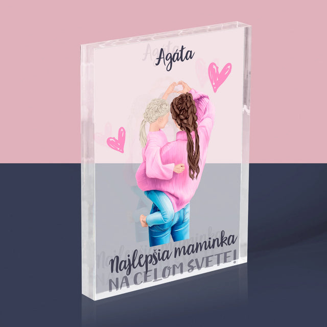 Tvorenie Postavy: Najlepšia Maminka Na Svete - Akrylový Blok (Vertikálne)