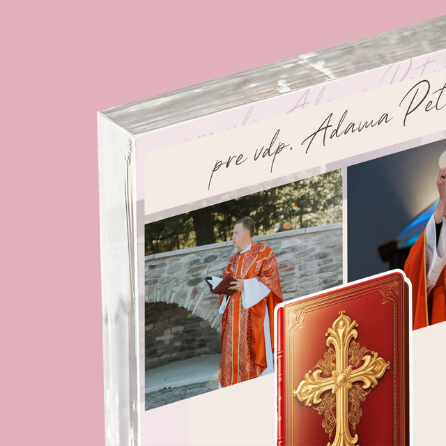 Fotokoláž: Božie Slovo - Akrylový Blok (Vertikálne)