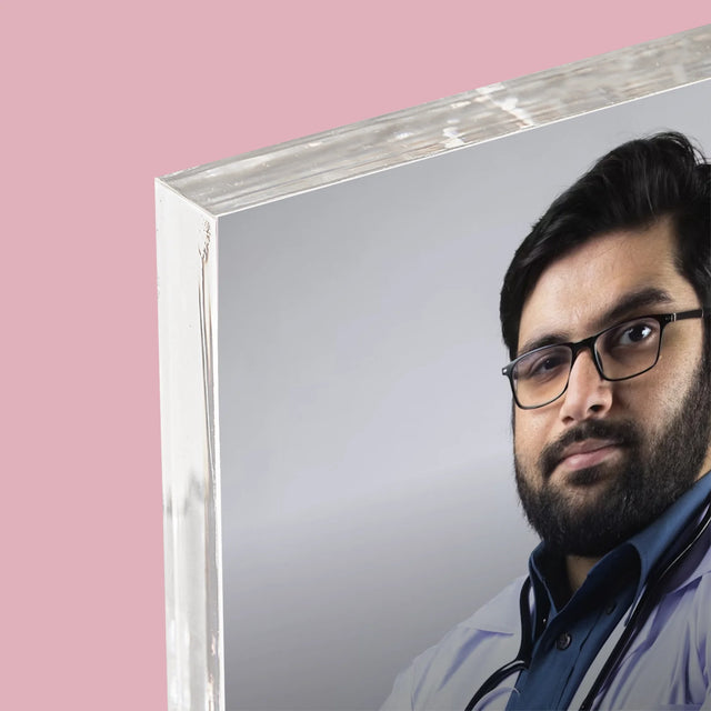 Fotografia A Podpis: Lekár Definícia - Akrylový Blok (Vertikálne)