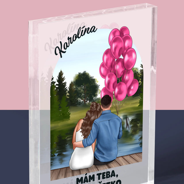 Tvorenie Postavy: Ona A On - Akrylový Blok (Vertikálne)