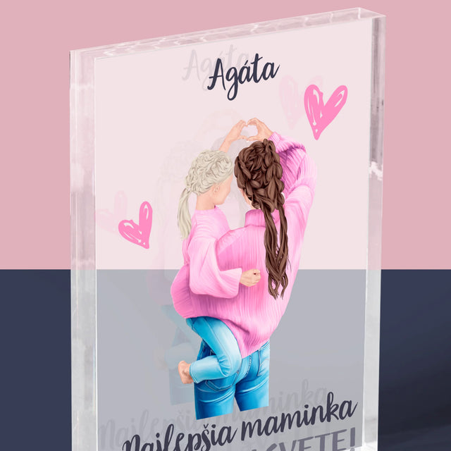 Tvorenie Postavy: Najlepšia Maminka Na Svete - Akrylový Blok (Vertikálne)