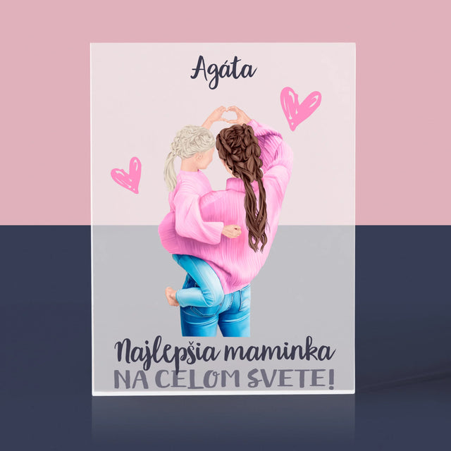 Tvorenie Postavy: Najlepšia Maminka Na Svete - Akrylový Blok (Vertikálne)