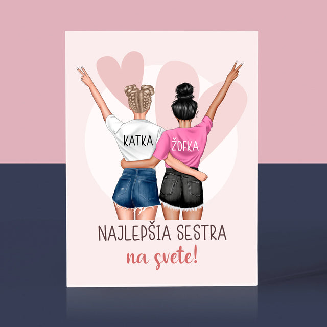 Tvorenie Postavy: Najlepšia Sestra Na Svete - Akrylový Blok (Vertikálne)