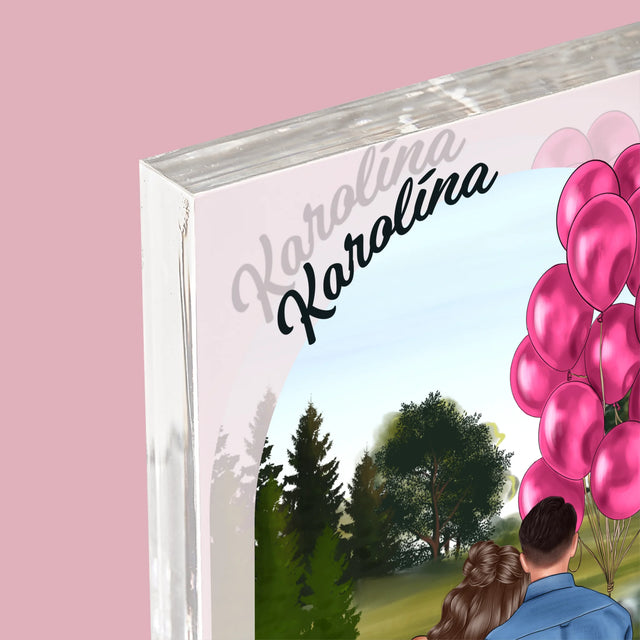 Tvorenie Postavy: Ona A On - Akrylový Blok (Vertikálne)