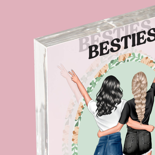 Tvorenie Postavy: Best Friends - Akrylový Blok (Vertikálne)