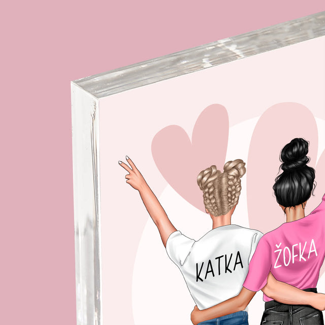 Tvorenie Postavy: Najlepšia Sestra Na Svete - Akrylový Blok (Vertikálne)