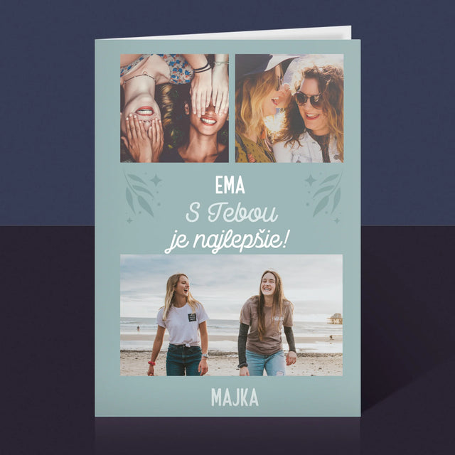 Fotokoláž: Najlepšie Kamarátky - Kartička S Prianiami