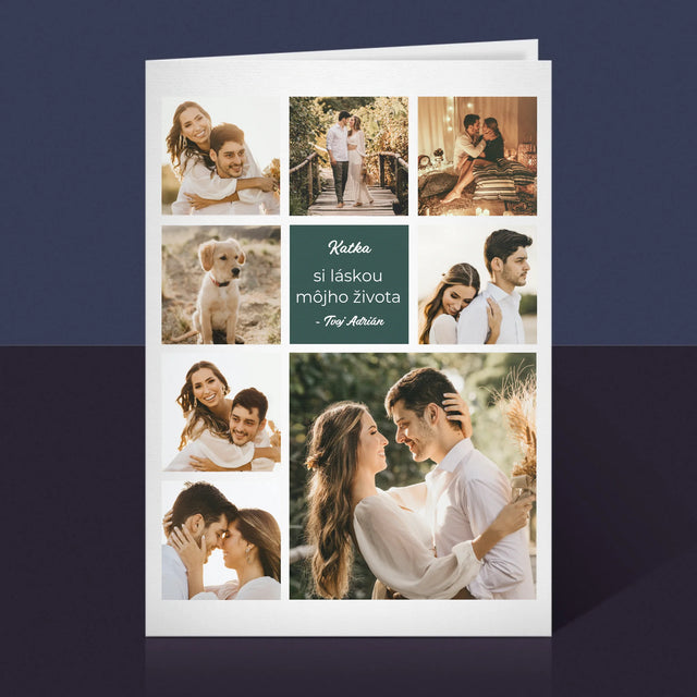 Fotokoláž: Milostná Koláž - Kartička S Prianiami