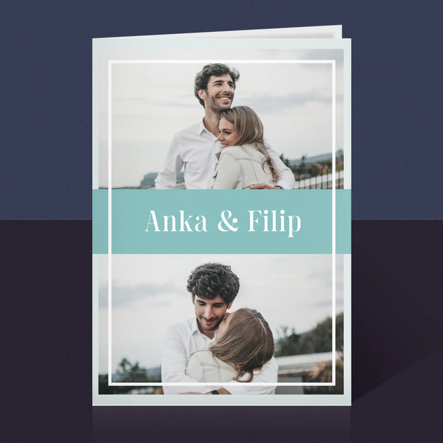 Fotokoláž: Pár Mená - Kartička S Prianiami