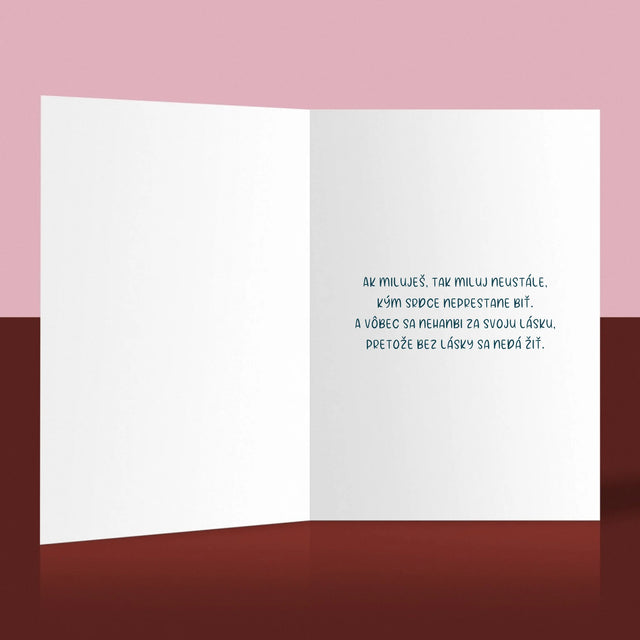 Fotokoláž: Milujem Ťa Iniciály - Kartička S Prianiami