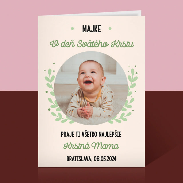 Fotografia A Podpis: Pri Príležitosti Svätého Krstu - Kartička S Prianiami