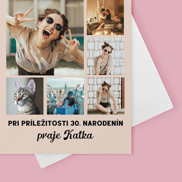 Fotokoláž: Narodeninová Koláž Z Fotografií - Kartička S Prianiami