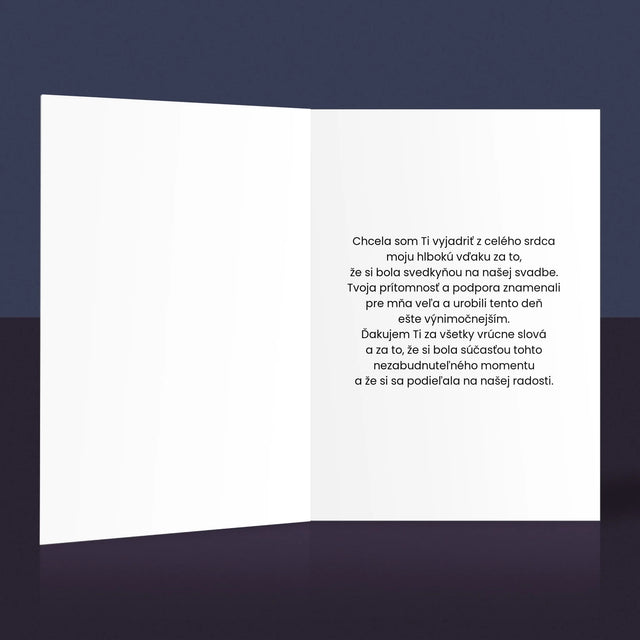 Fotokoláž: Ďakujem Koláž Z Fotiek Pre Svedkyňu - Kartička S Prianiami