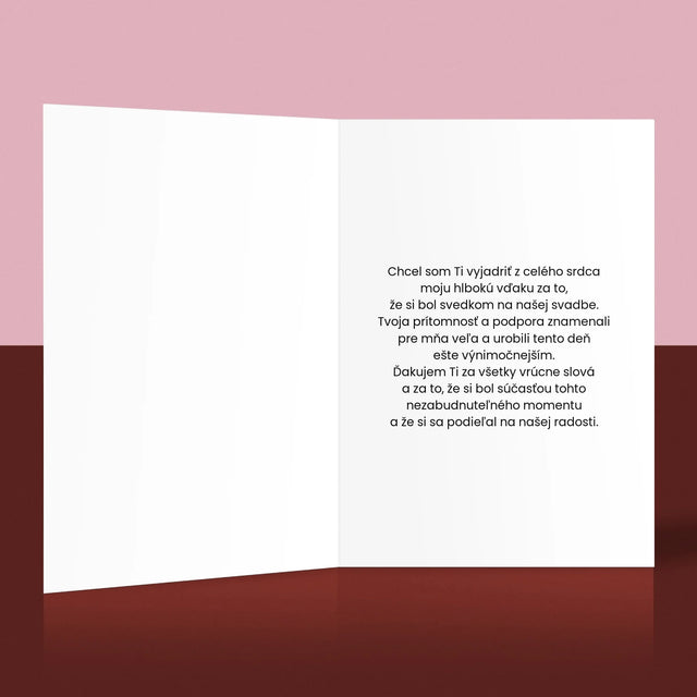 Fotokoláž: Ďakujem Koláž Z Fotiek Pre Svedka - Kartička S Prianiami