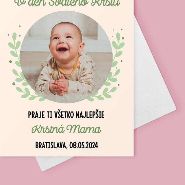 Fotografia A Podpis: Pri Príležitosti Svätého Krstu - Kartička S Prianiami