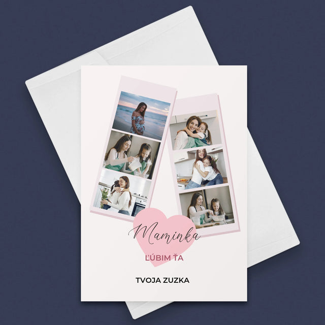 Fotokoláž: Maminka - Kartička S Prianiami
