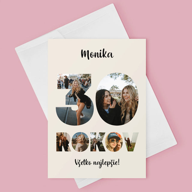 Slovo Z Fotografií: 30 Rokov Z Tvojich Fotografií - Kartička S Prianiami